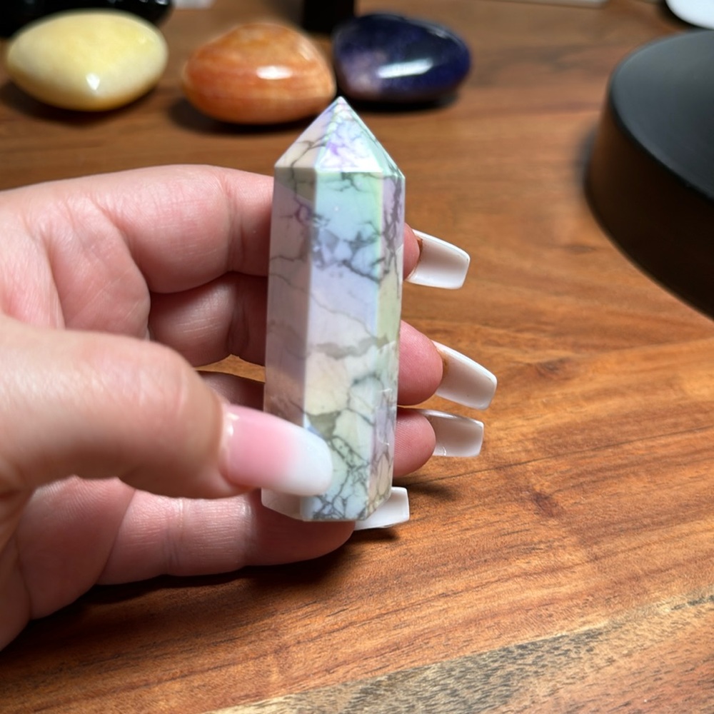 Howlite Tower with UV Coating
